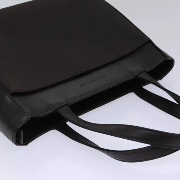 BURBERRY Hand Bag Nylon Leather Brown Silver Auth - Picture 6 of 16